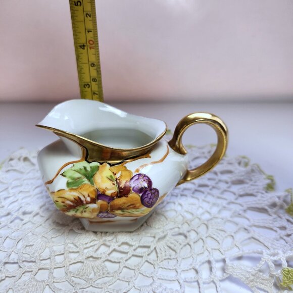 Limoges Creamer La Seynie France Hand Painted Vintage Art Deco Signed 'R… - Picture 11 of 12